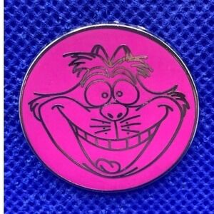 Cheshire Cat round faces Alice in wonderland Disney trading pin